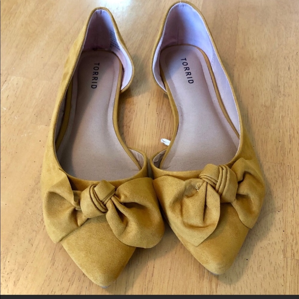 Mustard colored flats